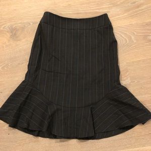Gray Pinstripe Skirt